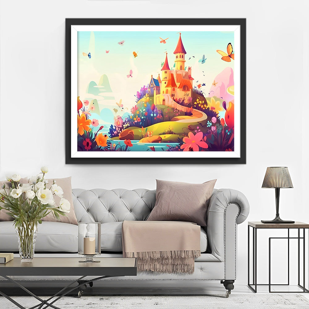 Niedliches Cartoon Schloss Diamond Painting