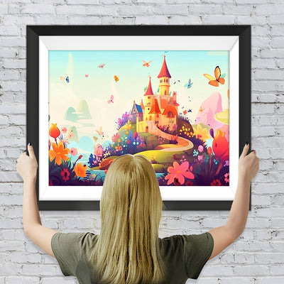 Niedliches Cartoon Schloss Diamond Painting