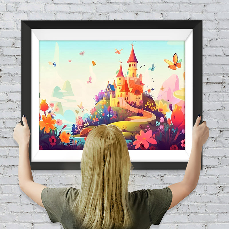 Niedliches Cartoon Schloss Diamond Painting