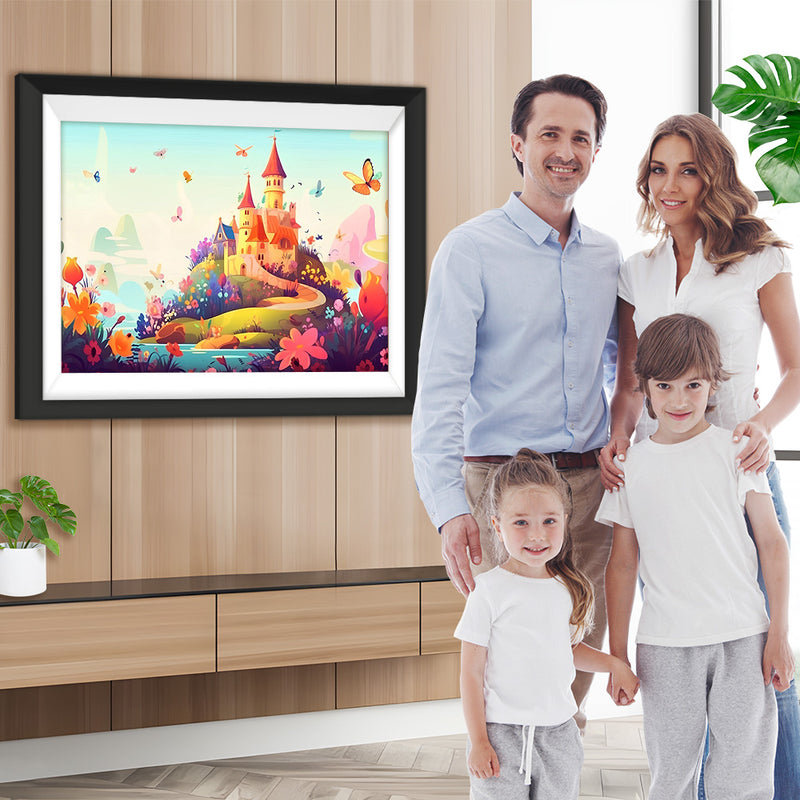 Niedliches Cartoon Schloss Diamond Painting