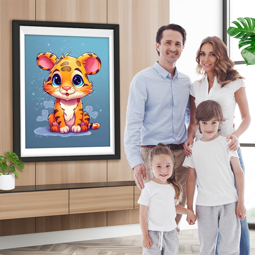 Niedliches Cartoon Tiger Baby Diamond Painting