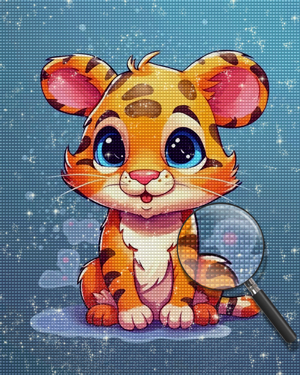 Niedliches Cartoon Tiger Baby Diamond Painting
