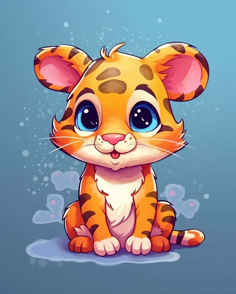 Niedliches Cartoon Tiger Baby Diamond Painting