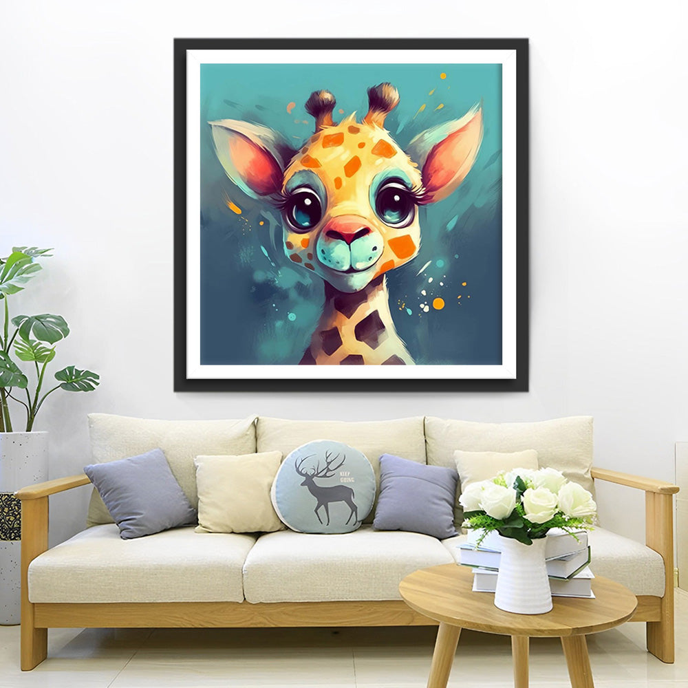 Niedliches Giraffenbaby Diamond Painting