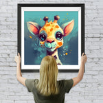 Niedliches Giraffenbaby Diamond Painting