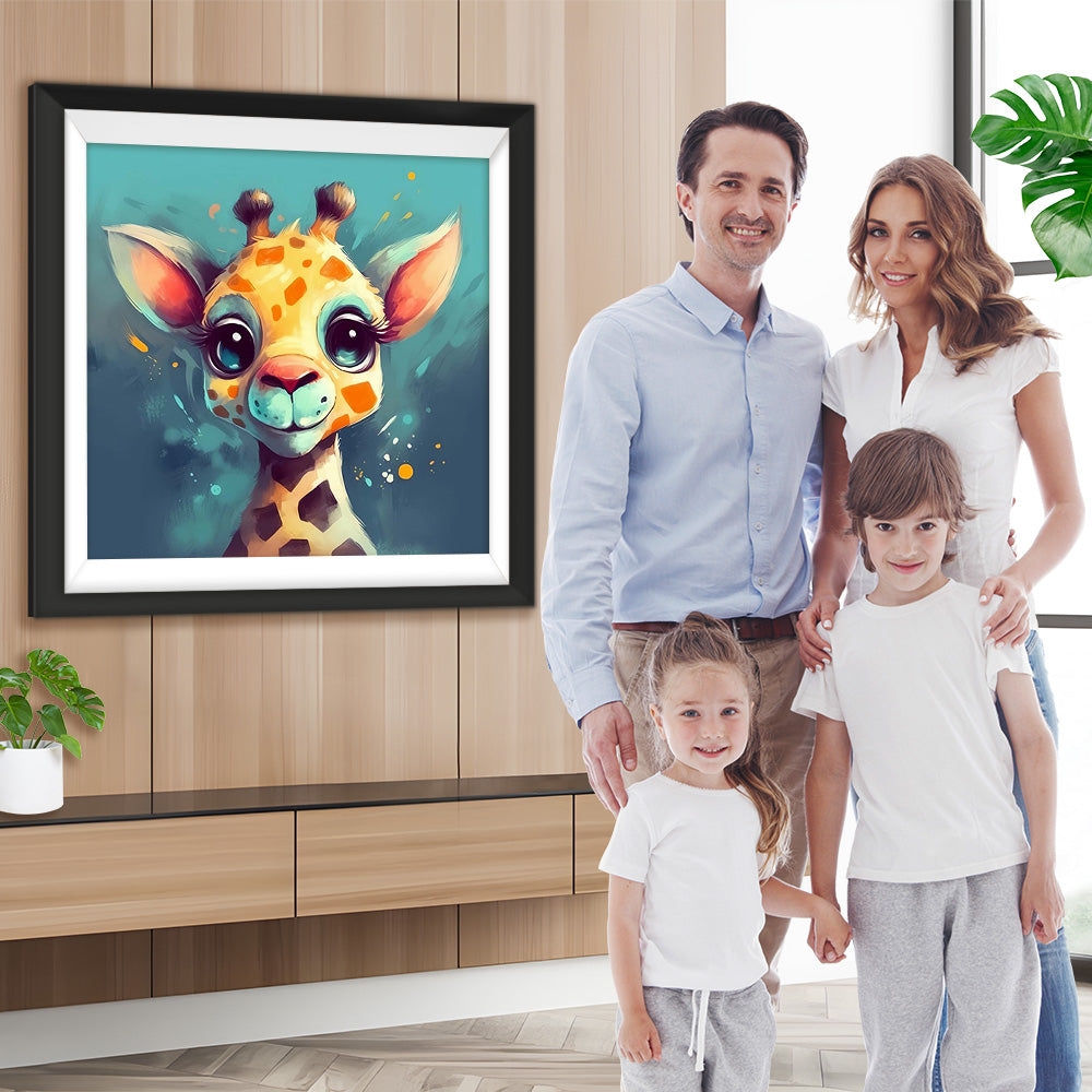 Niedliches Giraffenbaby Diamond Painting