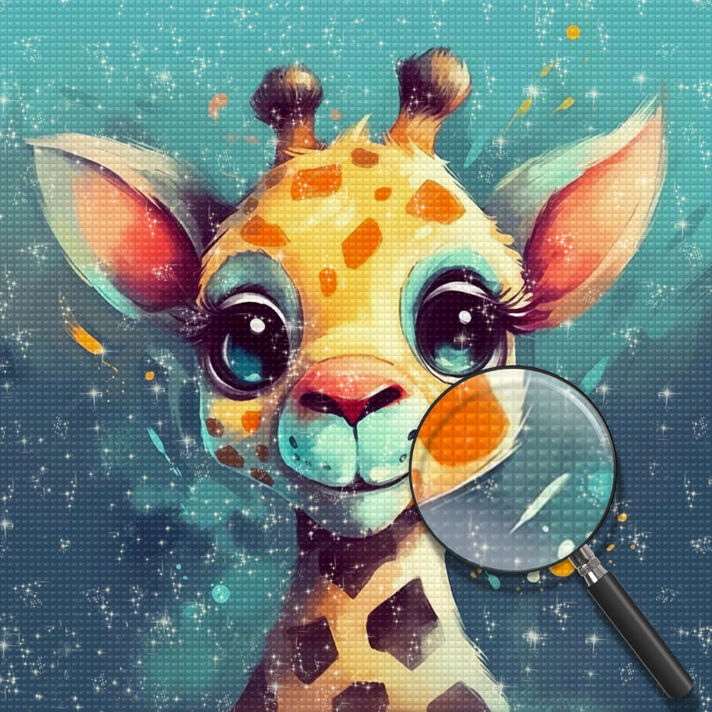 Niedliches Giraffenbaby Diamond Painting