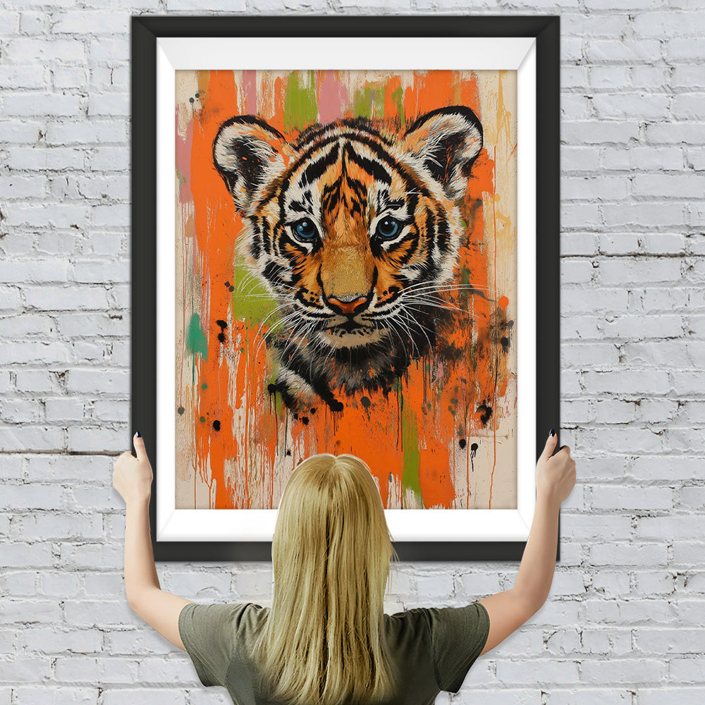 Niedliches Tiger-Baby Diamond Painting