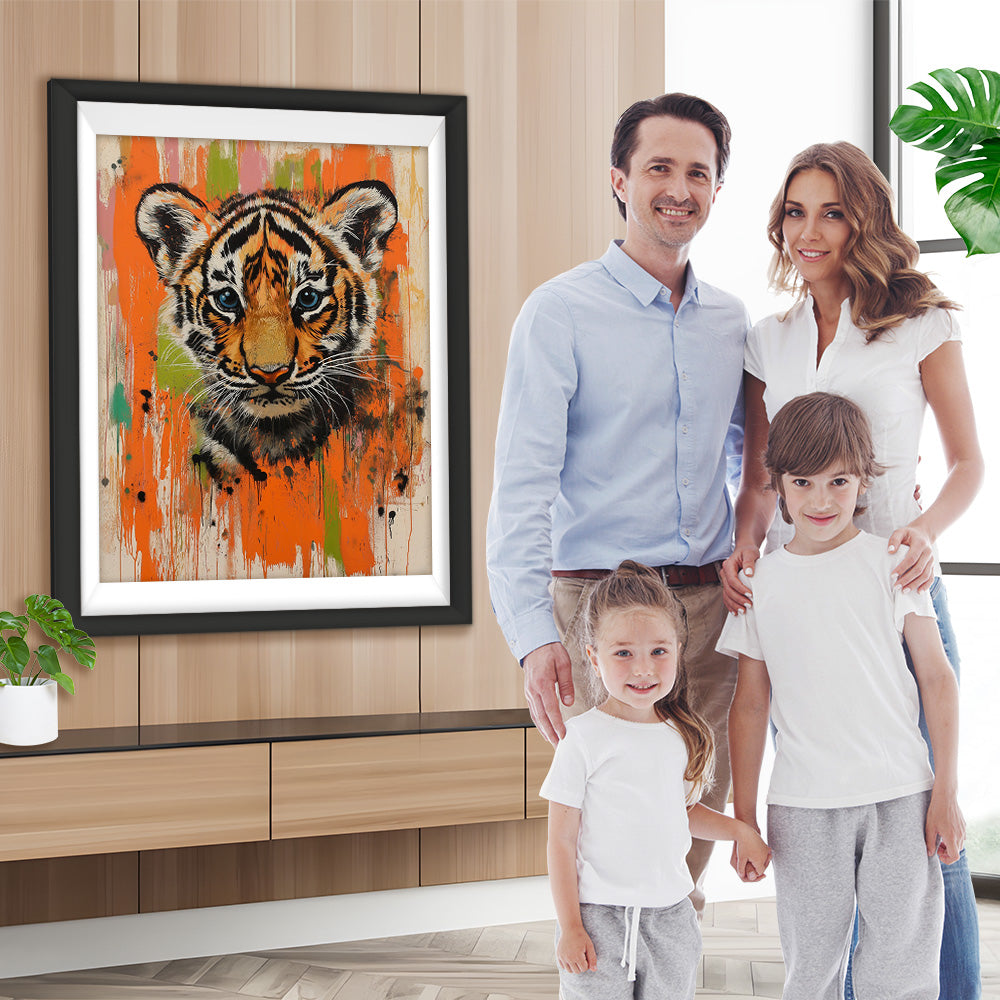 Niedliches Tiger-Baby Diamond Painting
