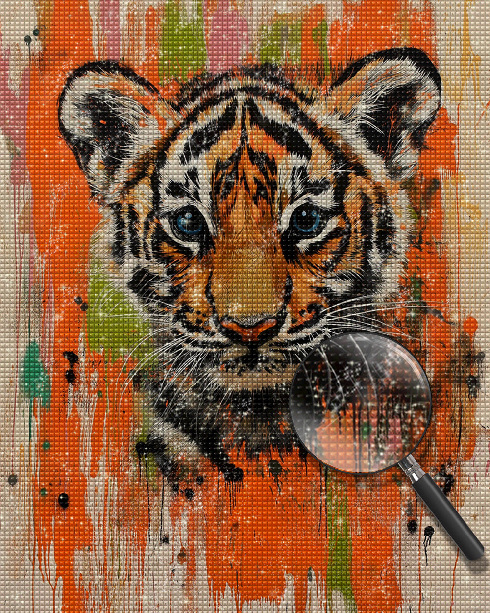 Niedliches Tiger-Baby Diamond Painting