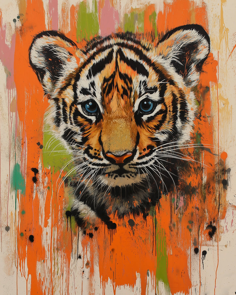 Niedliches Tiger-Baby Diamond Painting