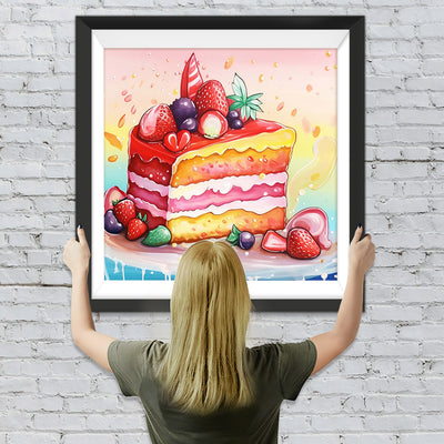 Obst-Schichtkuchen Diamond Painting