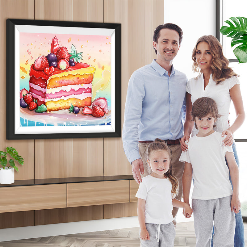 Obst-Schichtkuchen Diamond Painting