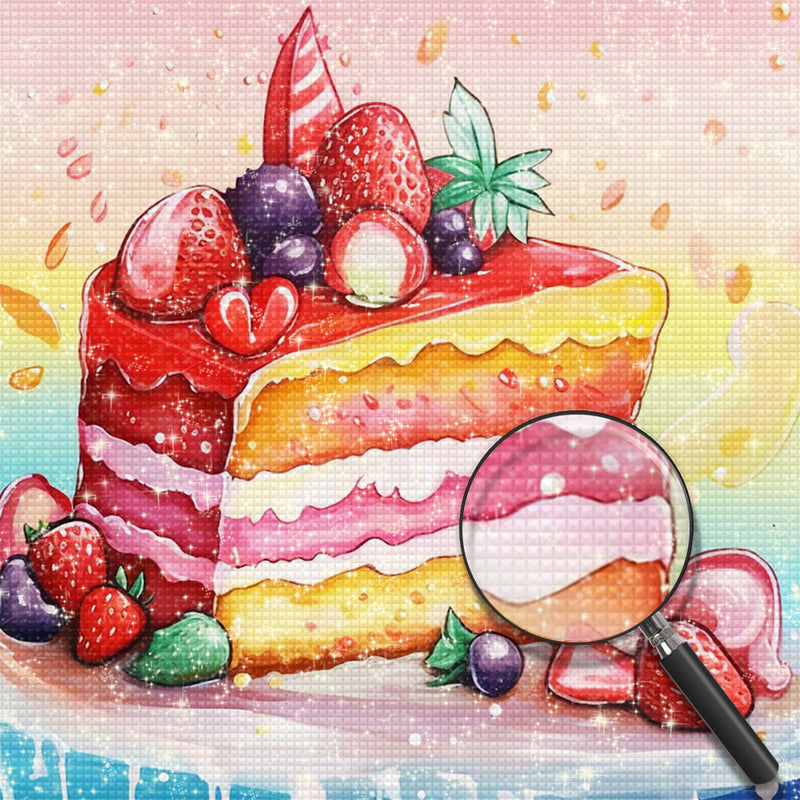 Obst-Schichtkuchen Diamond Painting