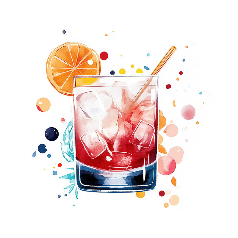 Orangensaft-Cocktail mit Eis Diamond Painting