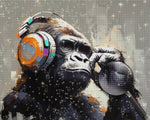 Orangutan Wearing Headphones Diamond Painting