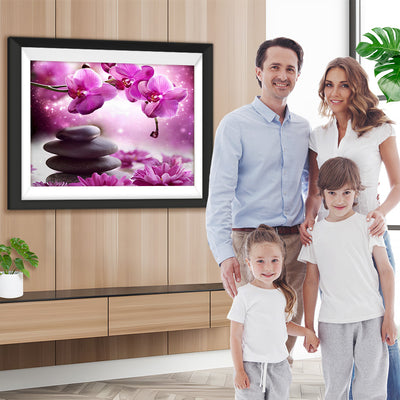 Orchideen Steine Chrysanthemen Diamond Painting