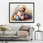 Ostereier und Hund Diamond Painting