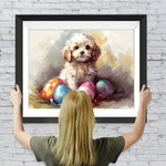 Ostereier und Hund Diamond Painting
