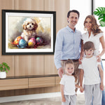 Ostereier und Hund Diamond Painting