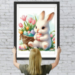 Osterhase und Tulpen Diamond Painting