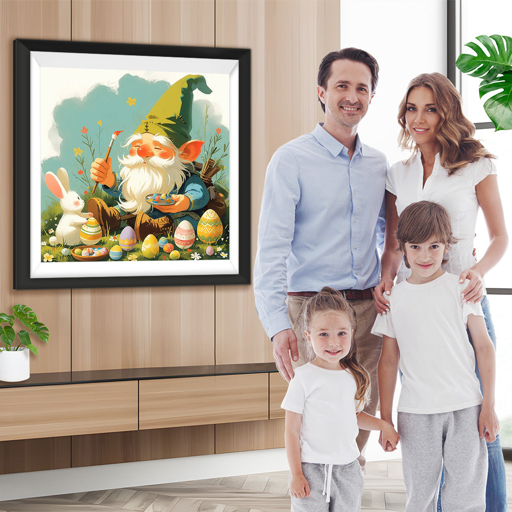 Ostern Zwerg und Hase Diamond Painting