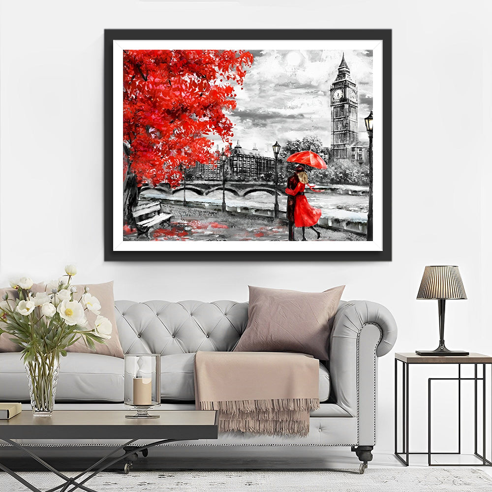 Paar in der Stadt Diamond Painting