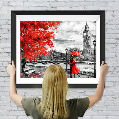 Paar in der Stadt Diamond Painting