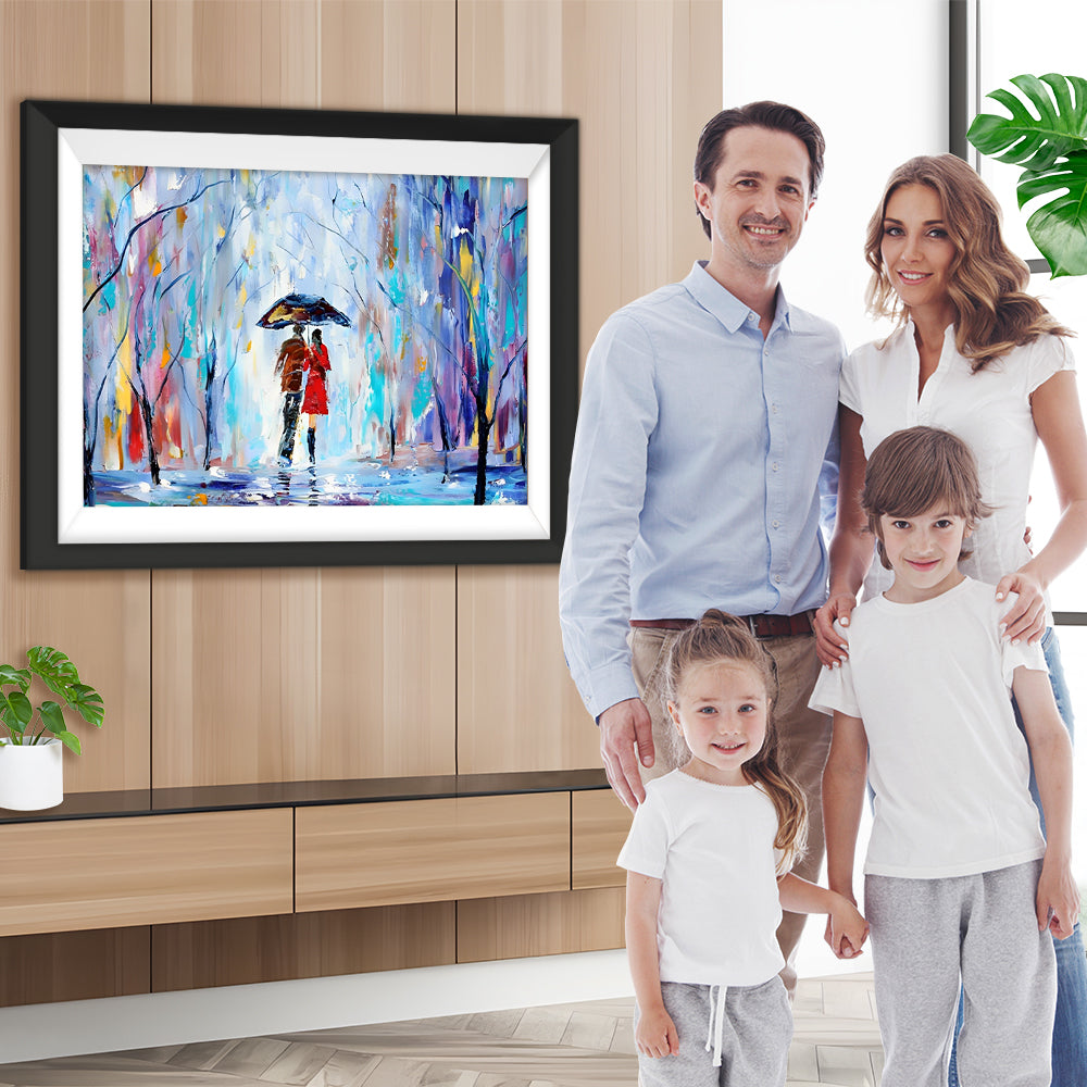 Paare beim Wandern im Wald Diamond Painting