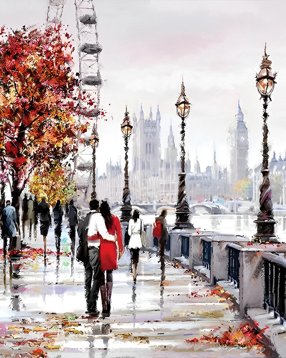 Pärchen unter dem Riesenrad Diamond Painting