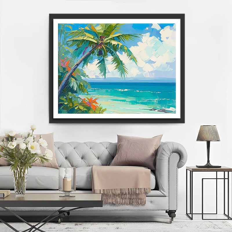Palme am Meer Diamond Painting