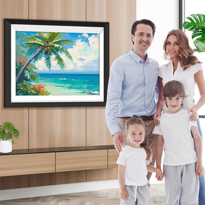 Palme am Meer Diamond Painting