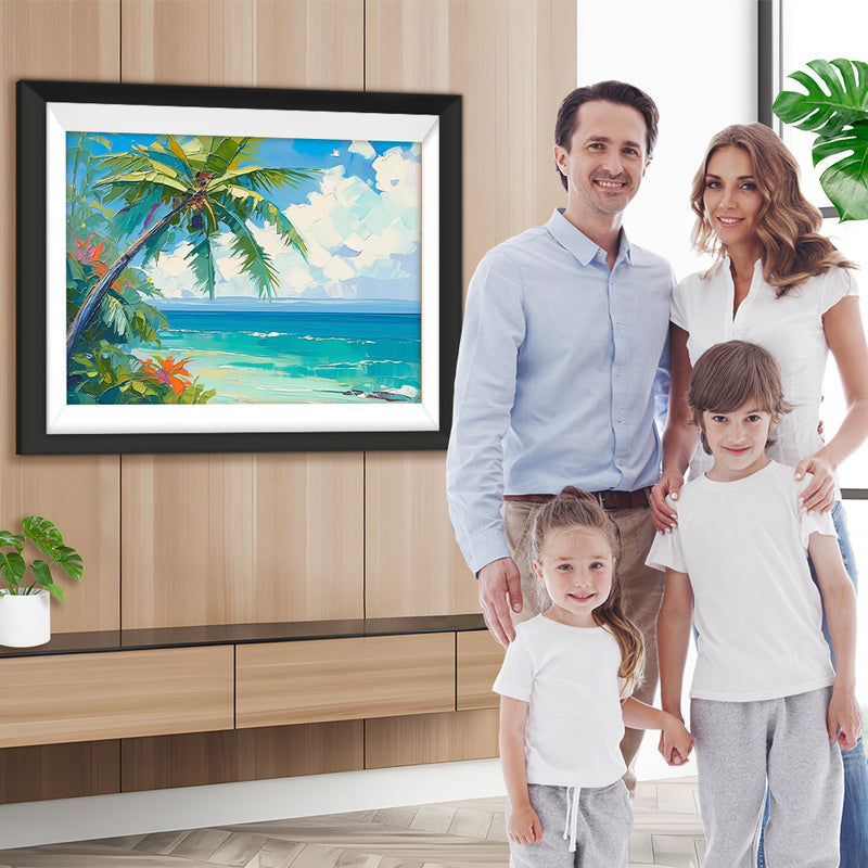 Palme am Meer Diamond Painting