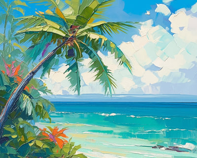 Palme am Meer Diamond Painting