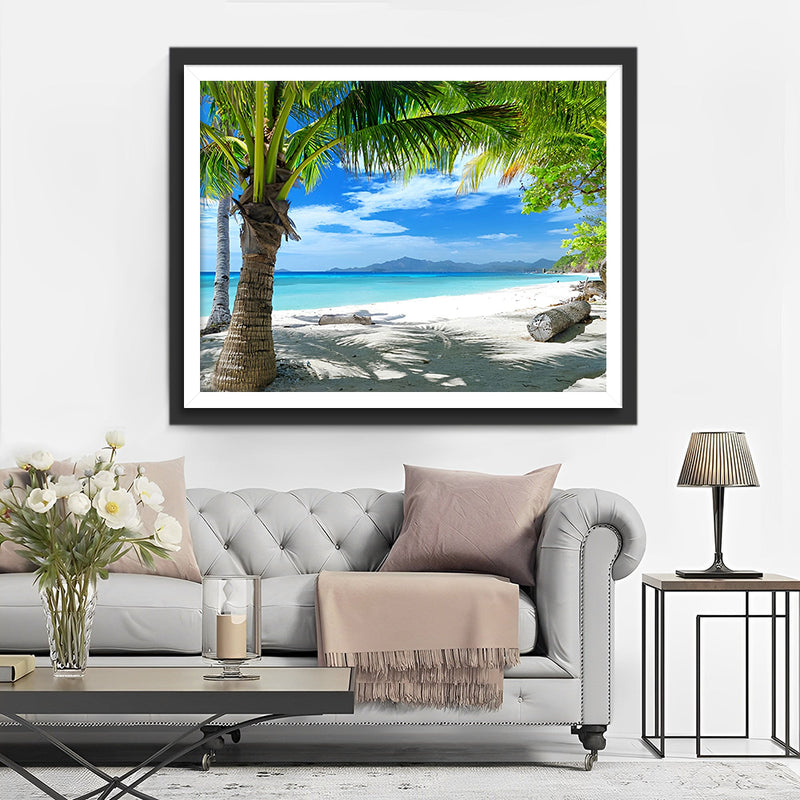 Palmen am Strand Diamond Painting