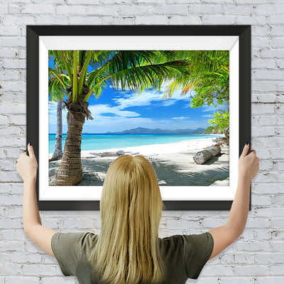Palmen am Strand Diamond Painting
