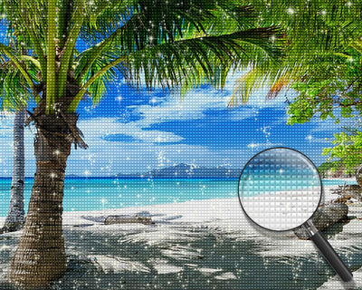 Palmen am Strand Diamond Painting