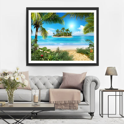 Palmeninsel Diamond Painting