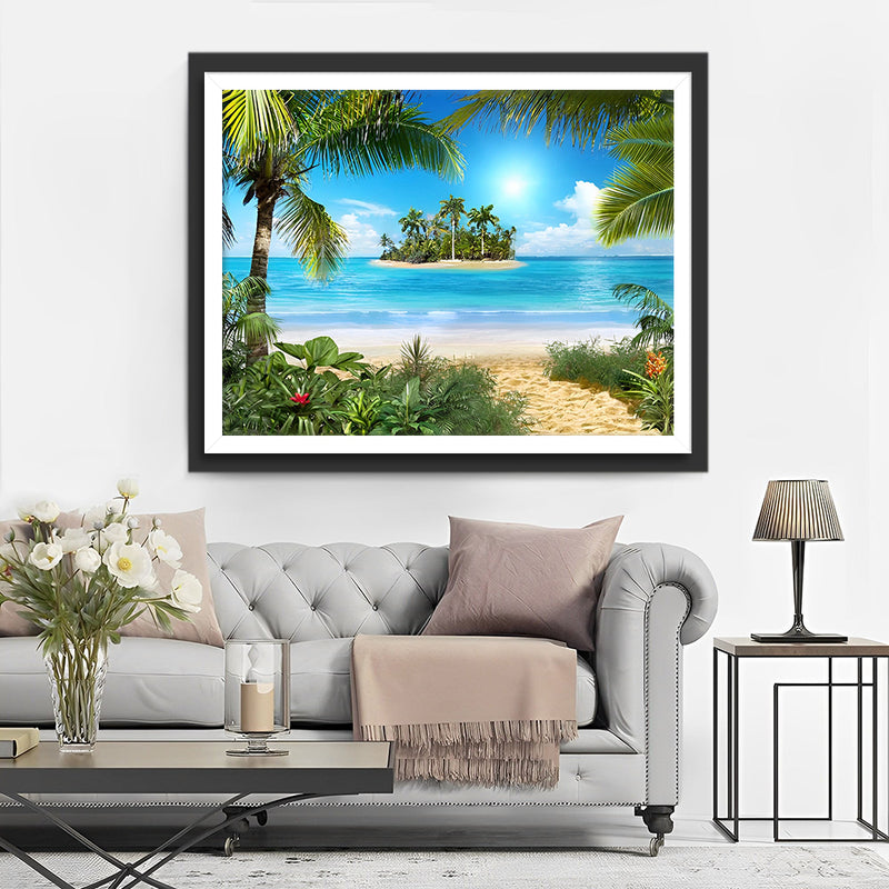 Palmeninsel Diamond Painting