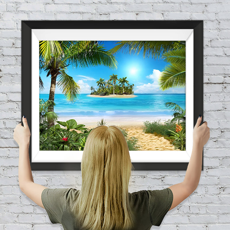 Palmeninsel Diamond Painting
