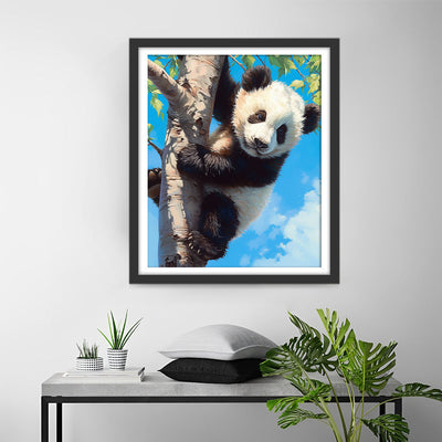 Panda auf einem Baum Diamond Painting