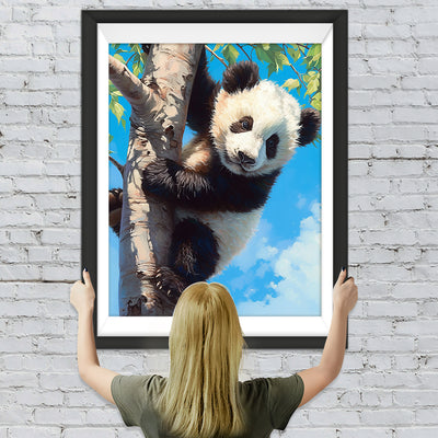 Panda auf einem Baum Diamond Painting