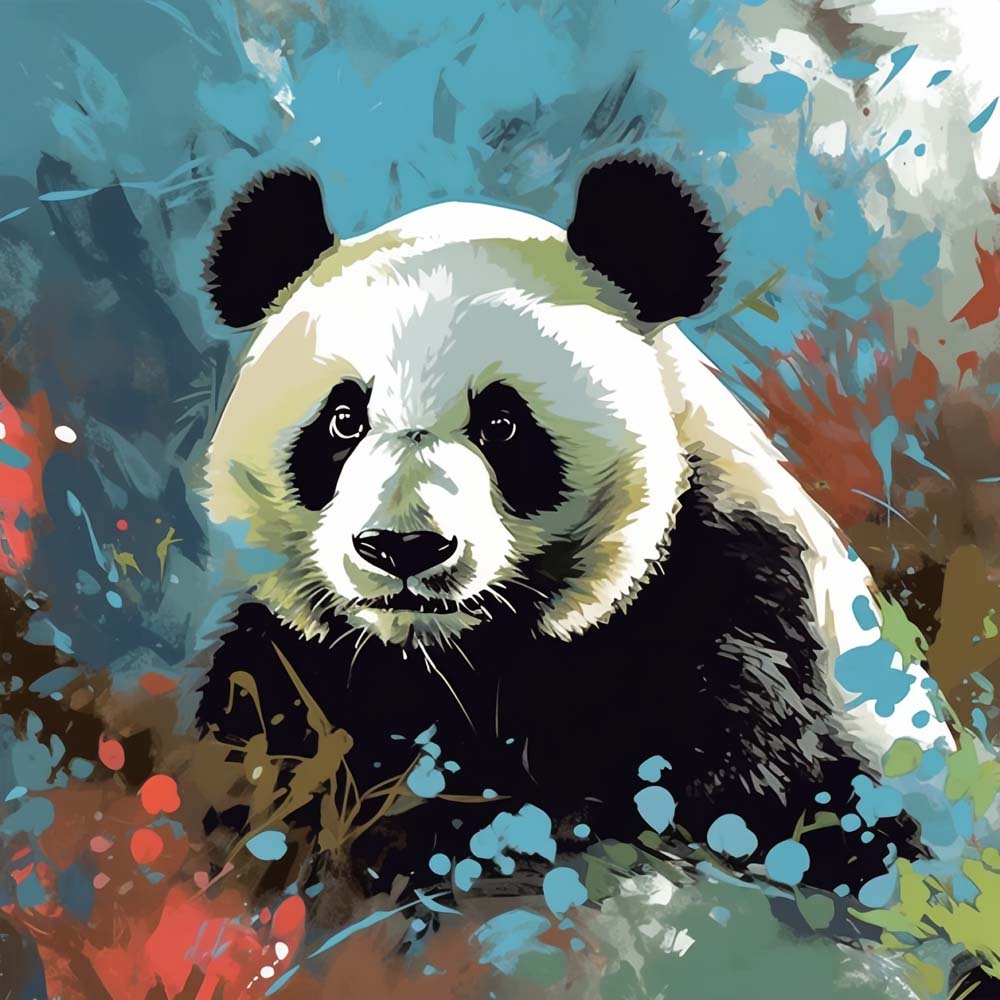 Panda-Blick Diamond Painting
