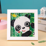 Panda hält Bambus Mini-Kristallpünktchen Diamond Painting