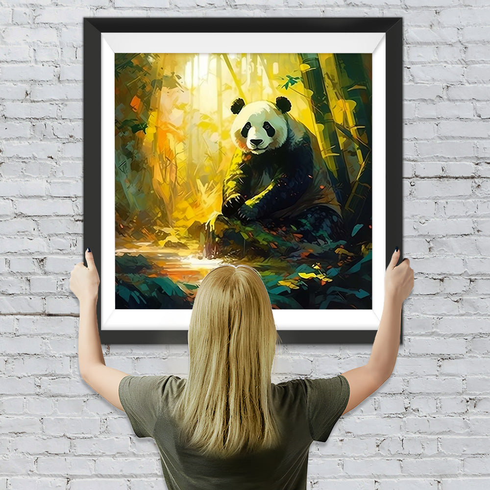Panda im Bambuswald Diamond Painting