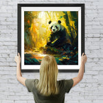 Panda im Bambuswald Diamond Painting