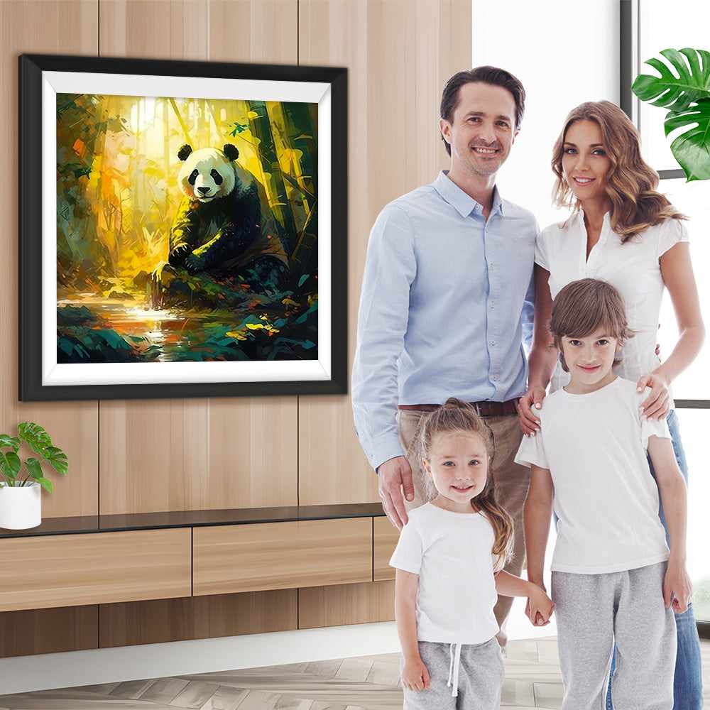 Panda im Bambuswald Diamond Painting