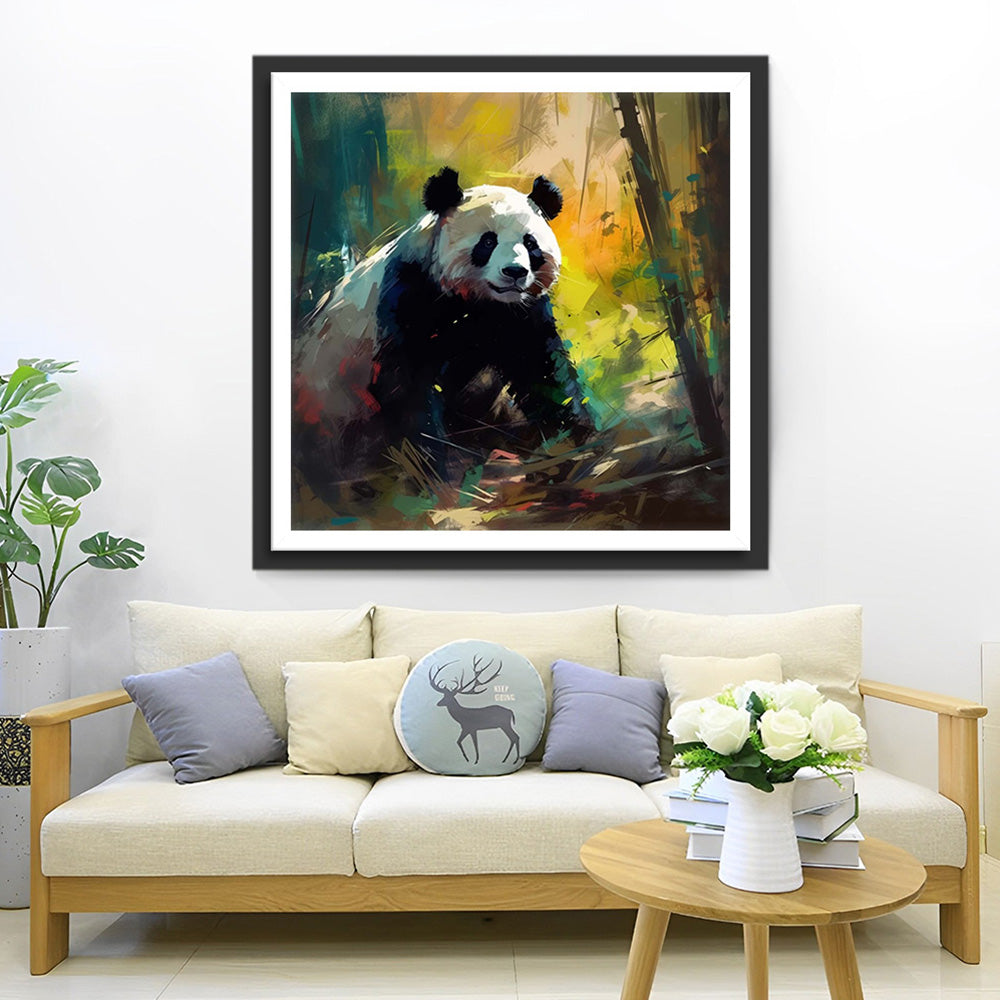 Panda im Bambuswald Diamond Painting
