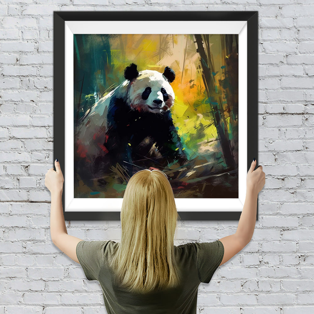 Panda im Bambuswald Diamond Painting