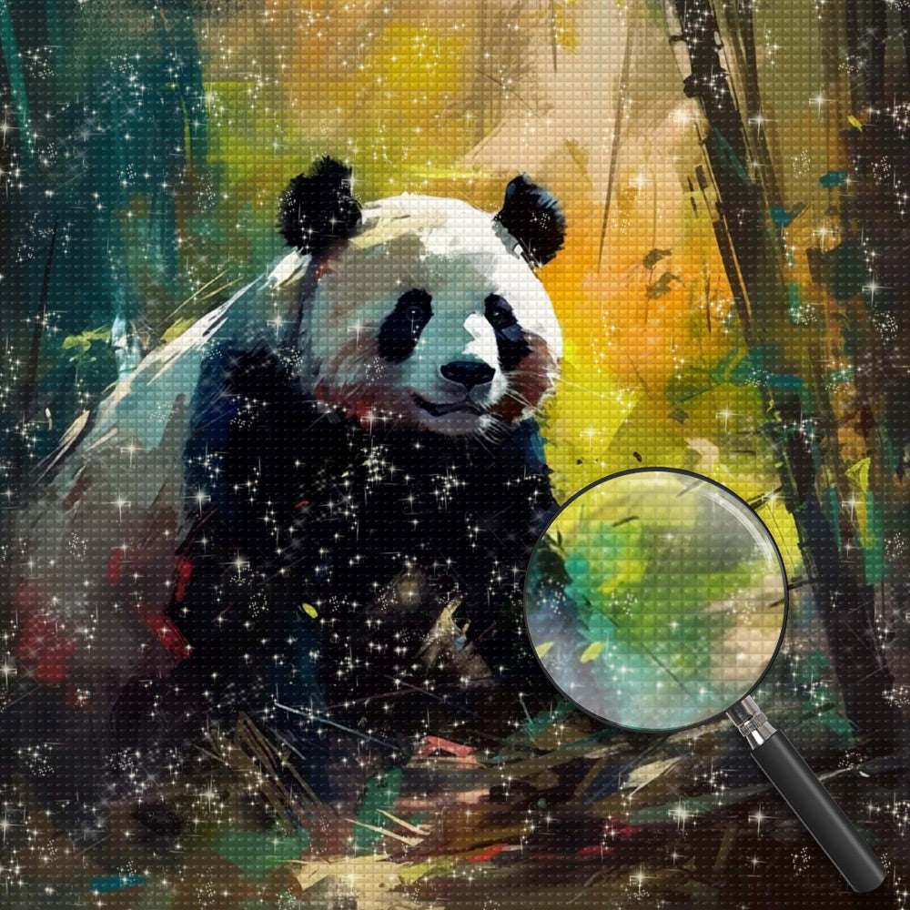 Panda im Bambuswald Diamond Painting